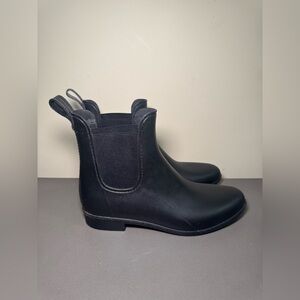 Women’s Sam Edelman Black Rubber Waterproof Chelsea Rain Boots